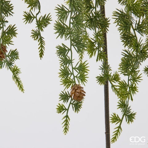 EDG Decorazione natalizia Ramo cedro con pigne sintetico H120 cm