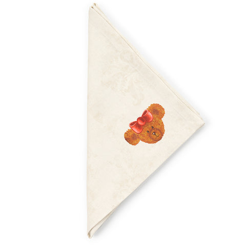 Nuvole di Stoffa Set of two cotton napkins "Bear Wonderland" 42x42 cm 2 variants (2pcs)