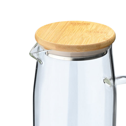 Estia Home Brocca in vetro con coperchio "Bambù essential" 1000 ml