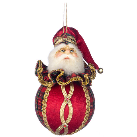 GOODWILL Fabric ball with Santa Claus 11 cm 2 variants (1pc)