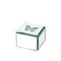 Hervit Cofanetto in legno/specchio Farfalla con cristalli 7x7xH5 cm - Angelica Home Stabia