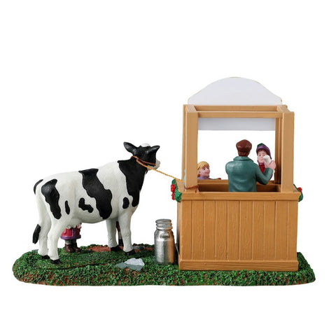 LEMAX Milk kiosk "Fresh Milk Stall" in resin H11 x 17 x 10.3 cm
