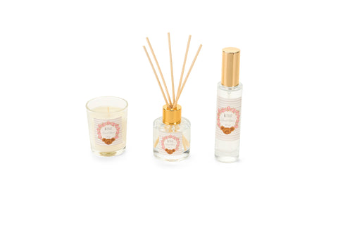 Cloth Clouds 3-piece set: room diffuser, spray, and Fleur de coton "Sweet Bear" candle