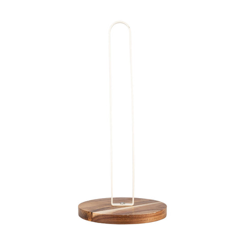 Estia Home Porta rotolo cucina avorio in legno e metallo "Allure" 15x15xH33 cm