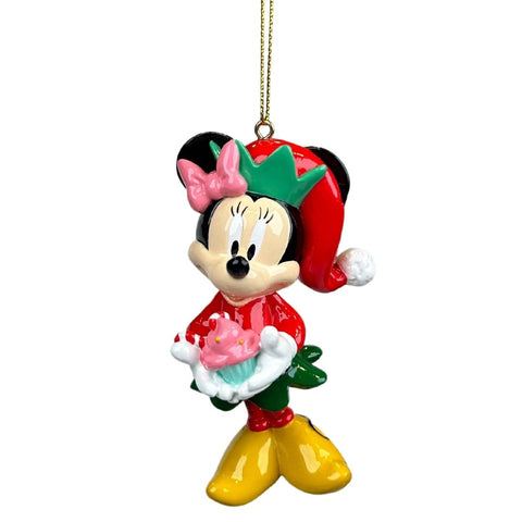 Disney Christmas Decoration, Minnie Cupcake Ornament 9 cm