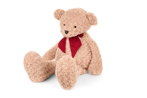 Nuvole di Stoffa Peluche di natale orso con fiocco rosso H60 cm