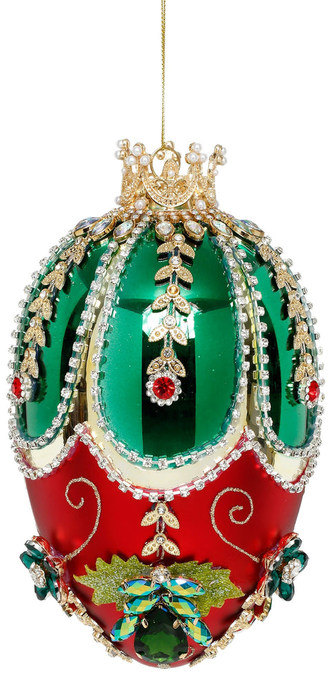 GOODWILL Mark Roberts Sfera di natale in vetro con gioielli "Faberge Jewel" 18 cm