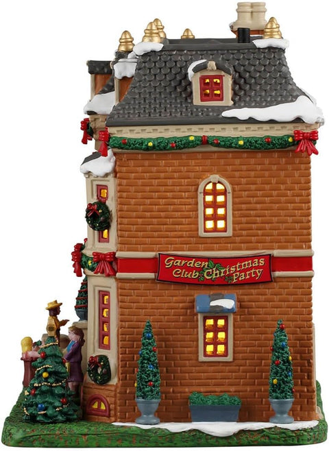 LEMAX Edificio luci led "Garden Club Christmas Party" H20x19.5x15 cm