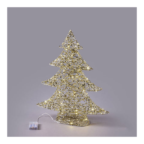 EDG Statuina di natale albero Stripes con 60 micro led 48x11xH60 cm