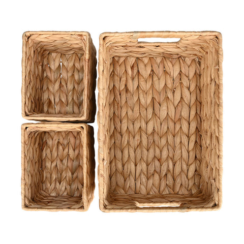 Estia Home Set 3 Cestini organizer in giacinto "Florana" 30x20xH14 cm-15x11xH12 cm