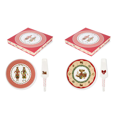Nuvole di stoffa Set piatto + paletta di natale in ceramica 2 varianti (2 unità)