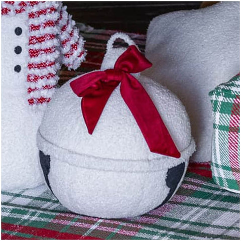 L'Atelier 17 Campanella decorativa Bouclé in tessuto "Let is Snow" D25 cm
