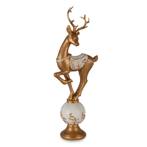 Henriette Statuetta natalizia Renna su sfera "Royal Forest" 14xH36 cm