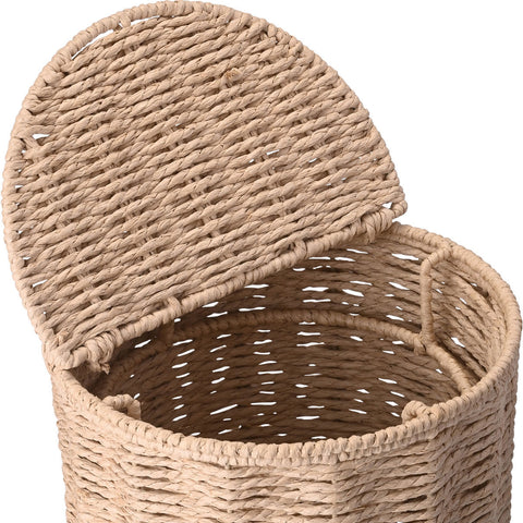 Estia Home Cestino Porta Biancheria con coperchio "Botanica" 12lt D22xH31cm