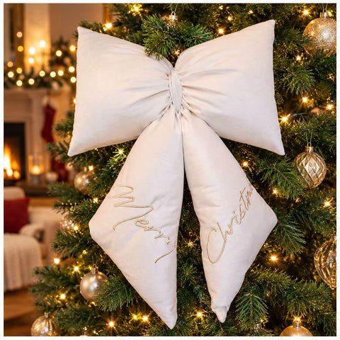 Clodette Fiocco grande di natale "Merry Christmas" 50x53 cm 3 varianti(1 unità)