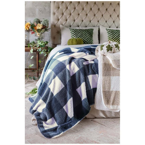 Plaid Sherpa Blanc Mariclò « Soft Essential » 140 x 170 cm 3 variantes (1 unité)