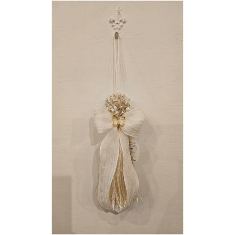 Fiori di lena Nappa artigianale Angioletto applicazione Farfalla 4x7xH16 cm 6 varianti(1 unità) - Angelica Home Stabia