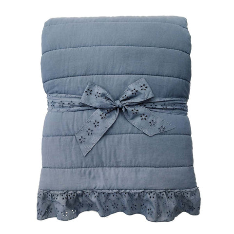 Blanc Mariclò "Acquarello di Sangallo" blue winter double quilt, 260x260 cm