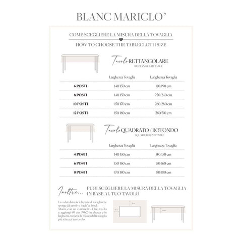 Nappe de Noël Blanc Mariclò « Chalet Love » 140x240 cm 4 variantes (1 unité)