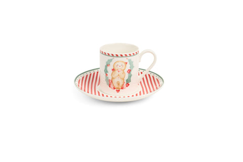 Nuvole di Stoffa Set 6 tazzine da caffè "DELICIOUS CHRISTMAS" ceramica 180 ml