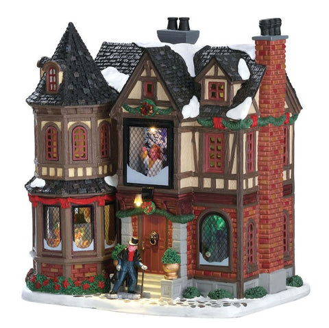 LEMAX LED and music illuminated building "Scrooge's Manor" H22.8 x 20.6 x 16.5 cm