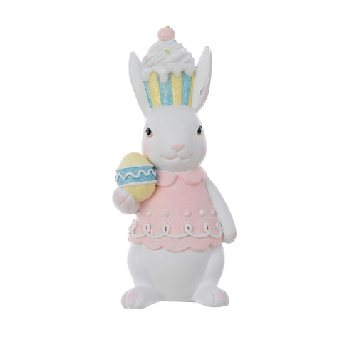 Blanc Mariclò Statuina Coniglio di pasqua in resina "Dolce Fiaba" 8x7xH16 cm 2 varianti(1 unità) - Angelica Home Stabia