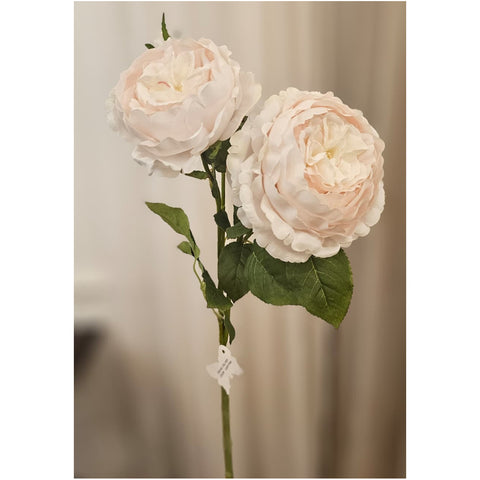 Fiori di Lena Ramo con 2 Peonie artificiali da decorazione 15xH75 cm 3 varianti (1 unità) - Angelica Home Stabia