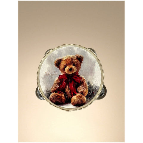 Madame Fioccò Tamburello decorativo di natale "Dolce Teddy" 3 varianti(1 unità)