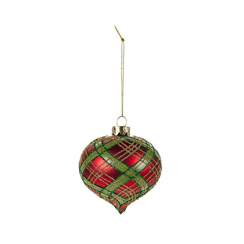 Fabric Clouds Set of 4 "Christmas Card" tree baubles D8 cm 10 variations (1pc)