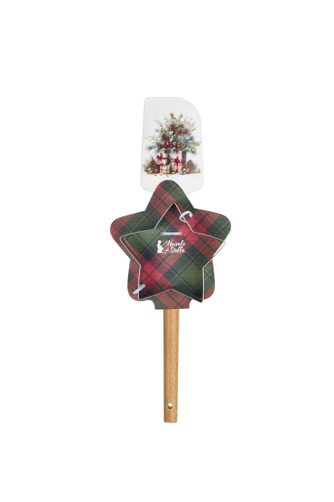 Set de 2 spatules et tampons « Christmas is Coming » en tissu, 6 variantes