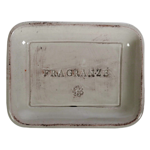 Virginia Casa Porta sapone in ceramica "Sorgente" 14x11 cm 2 varianti (1pz)