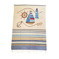 Art Deco Telo mare in misto cotone con frange 100x180 cm 8 varianti (1pz) - Angelica Home Stabia