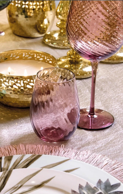 Fade Set 6 Calici da vino in vetro porpora "Braies" 500 ml