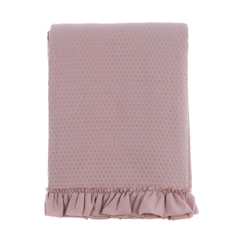 Couette double Blanc Mariclò rose printemps avec ruban « Gala Acquarello » 260 x 260 cm