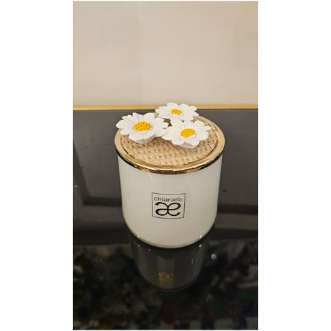 Chiaraela Scatola piccola Margherite "Giardino" D7xH9.5 cm