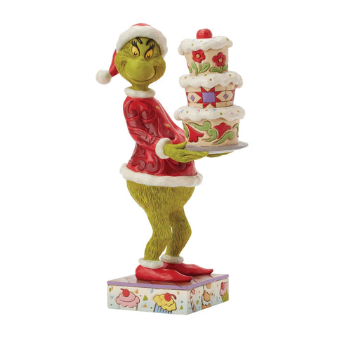 Figurine de Noël Grinch Enesco Jim Shore avec gâteau H23 cm