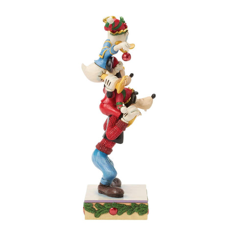 Enesco Disney Statuina di natale Topolino, Pippo e Paperino H21.5 cm