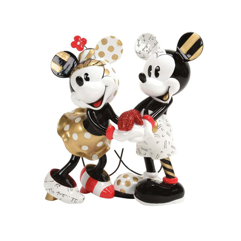 Enesco Disney Britto Statuina Topolino Mickey e Minnie in resina H20 cm