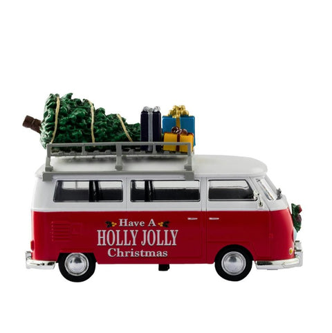 LEMAX Furgone natalizio "Christmas Van" in plastica H7.8 x 11.9 x 5.4 cm
