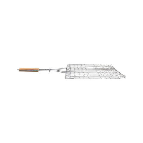 Estia Home Griglia barbeque in metallo, manico in legno 49x30cm