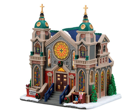 LEMAX Edificio luci led "St.Stanislaus Cathedral" in porcellana H23x22x16 cm