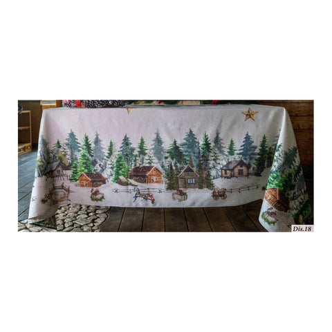 L'Atelier 17 Tovaglia di natale da cucina "Polo Nord" 155x280 cm 7 varianti(1 Unità)