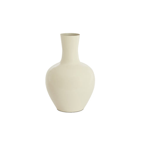 Light & Living Vaso portafiori in metallo crema "Nana" D33xH50 cm