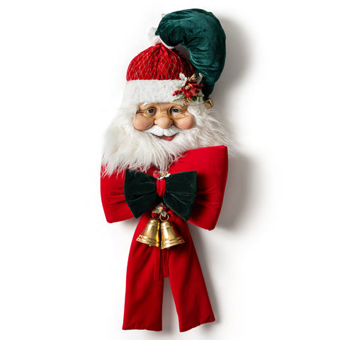 Fiori di Lena Fiocco imbottito natalizio rosso con Babbo Natale H115 cm