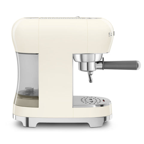 SMEG Espresso coffee machine 2 cups stainless steel cream