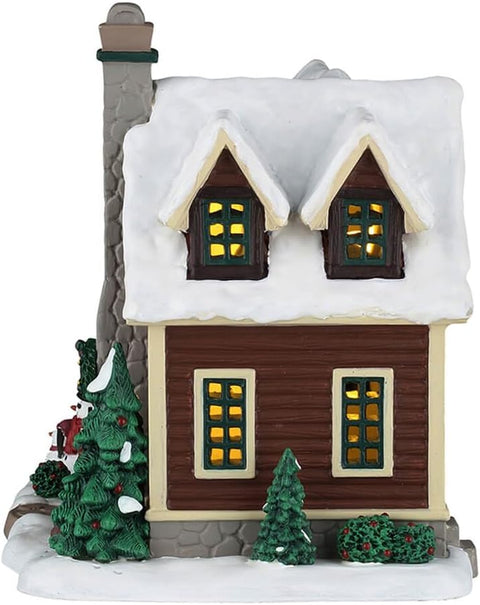 LEMAX Edificio con luci led "Cozy Forest Cabin" H16x22x12.8 cm