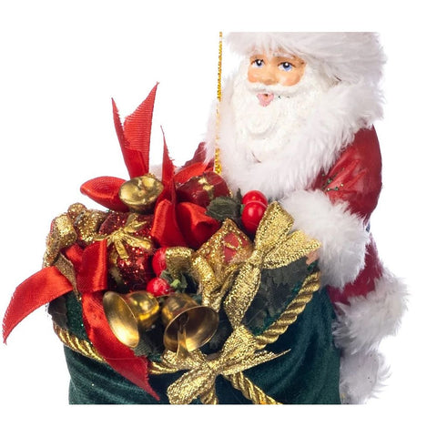 GOODWILL Babbo Natale in resina con doni 15.5 cm