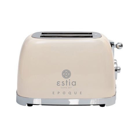 Estia Home Tostapane 2 Fette in acciaio inox crema Retro "Epoque" 815w