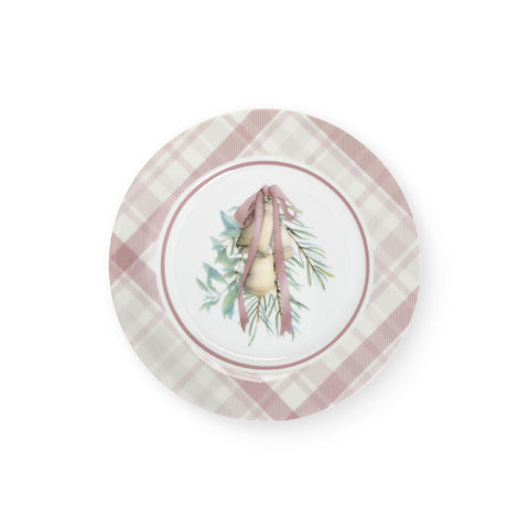 Cloth Clouds Set of 2 Christmas Dessert Plates "Darling" D19 cm