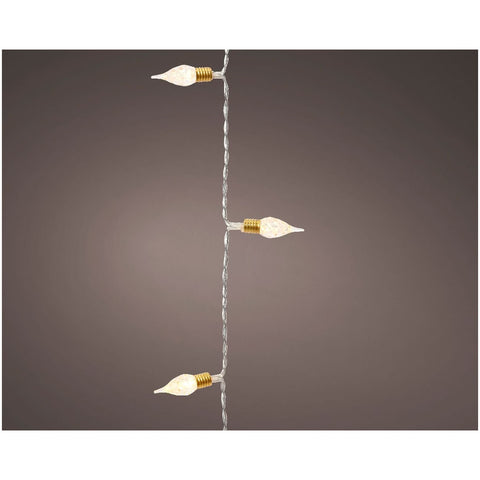 Guirlande lumineuse LED de Noël Lumineo Vintage 8 fonctions, blanc chaud L490 cm